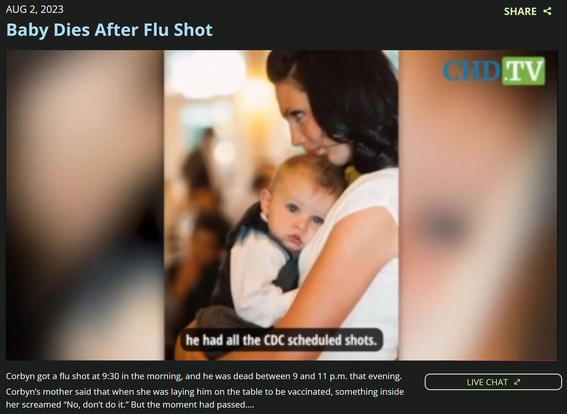Babies Dying After Flu Shots